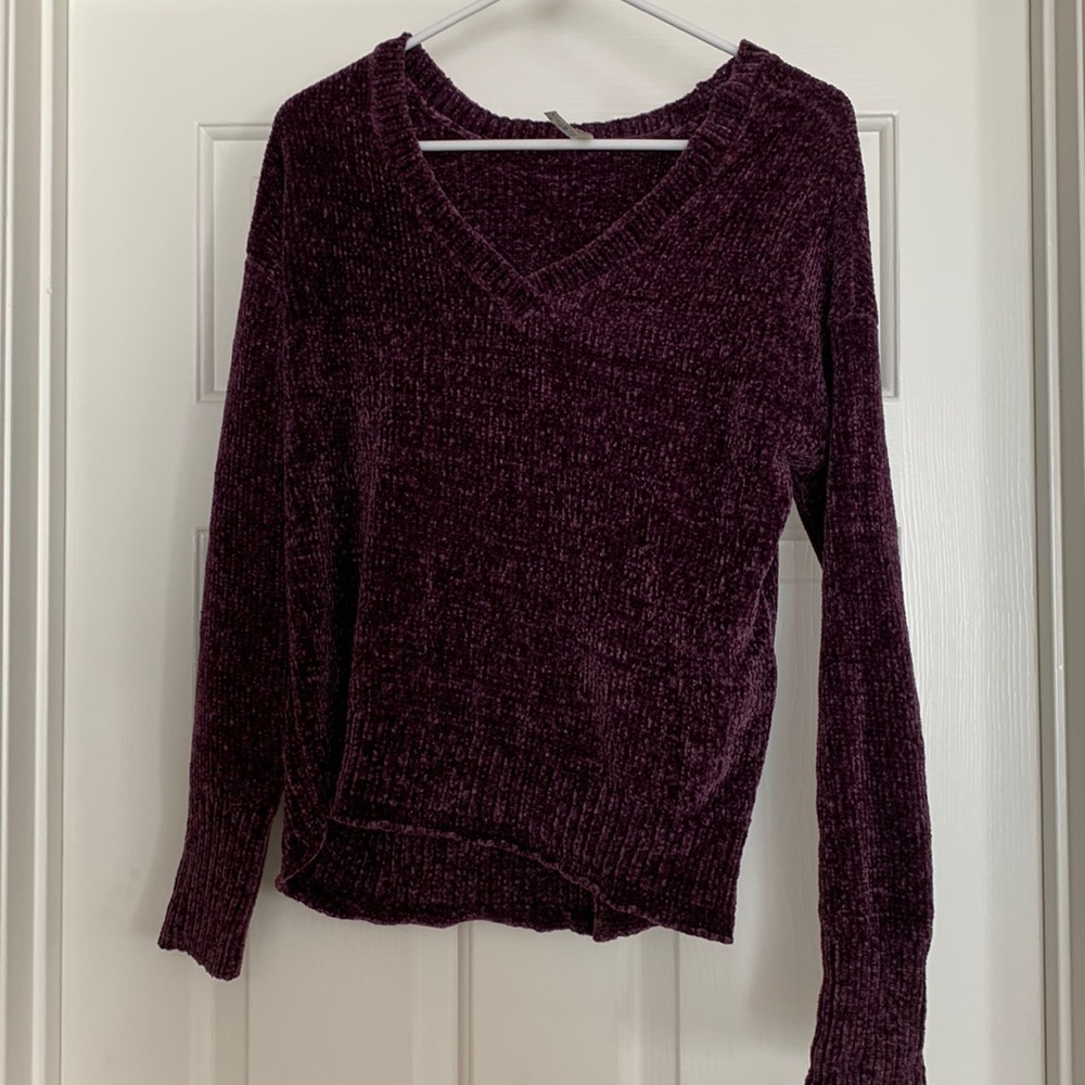 “MUDD” - velvet purple sweater
